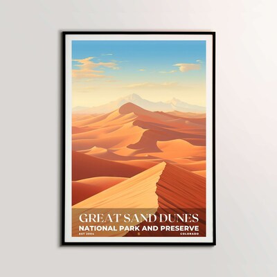 Great Sand Dunes National Park and Preserve Poster, Travel Art, Office Poster, Home Decor | S7 - image2